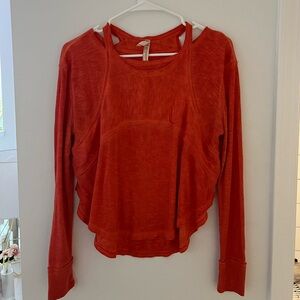 Free people movement red-orange top